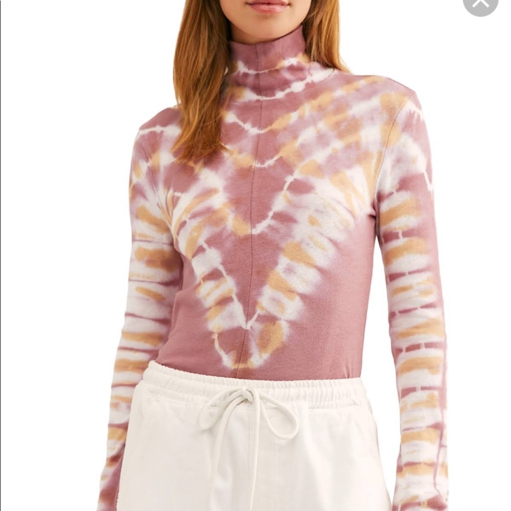 Free People Psychedelic Tie Dye Turtleneck
